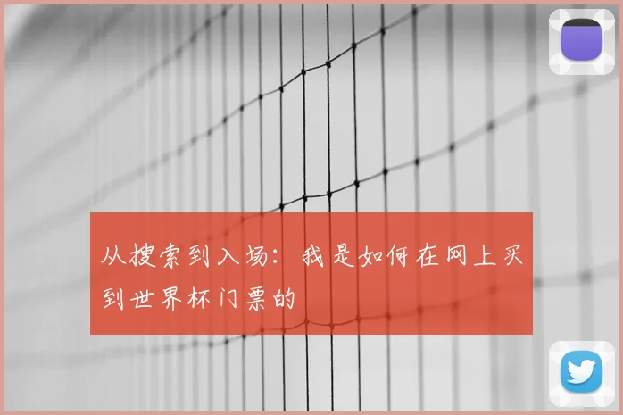 从搜索到入场：我是如何在网上买到世界杯门票的