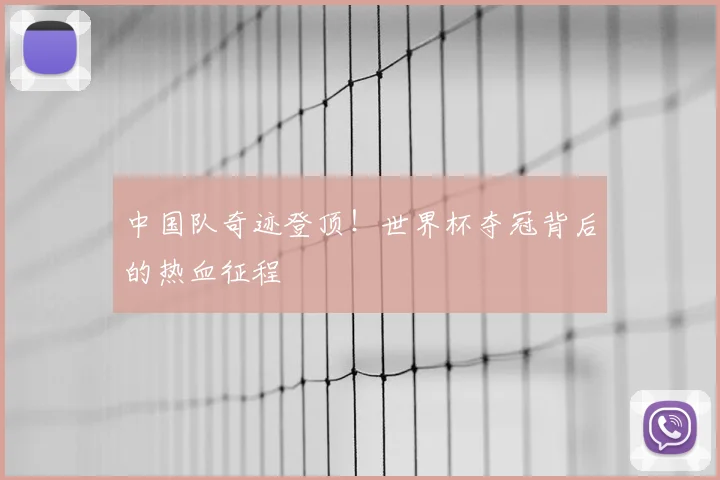 中国队奇迹登顶！世界杯夺冠背后的热血征程